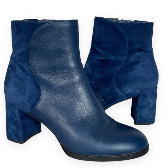 Camper Shoes - Camper Twins Leather Nubuck Ankle Boot in Navy 38